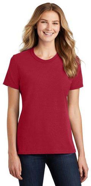 Port & Company Ladies 5.5-oz 50/50 Cotton/Poly Core Blend Short Sleeve T-Shirt
